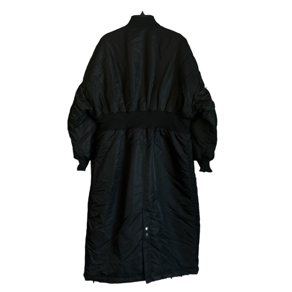 Adidas Blue Version Women’s Black Santiago Long Coat Size Small - Picture 3 of 12